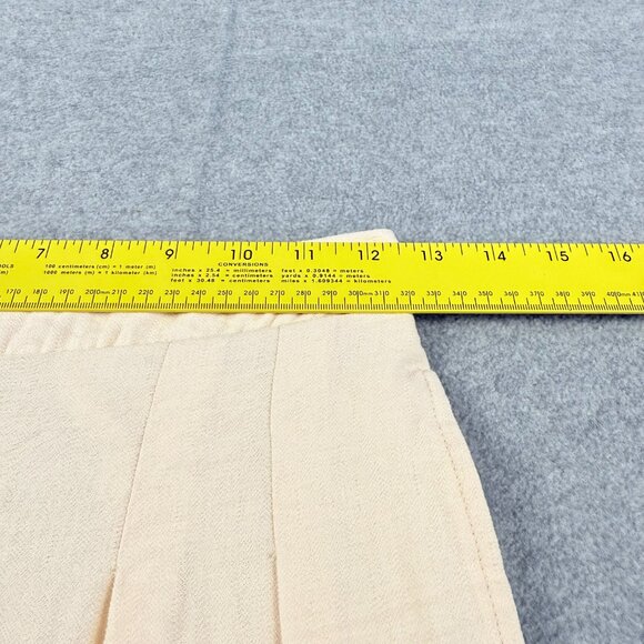 aper·cran Women’s S Small Pleated Wide-Leg Pants – Cream Rayon/Nylon Blend - Picture 8 of 9